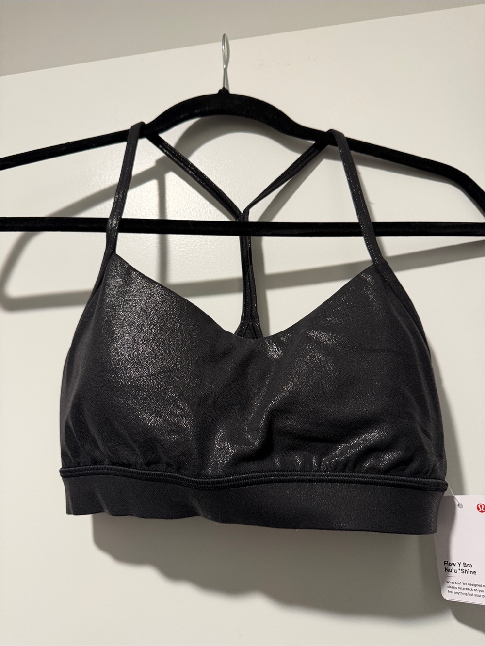 lululemon athletica Shimmer Black Flow Y Bralette